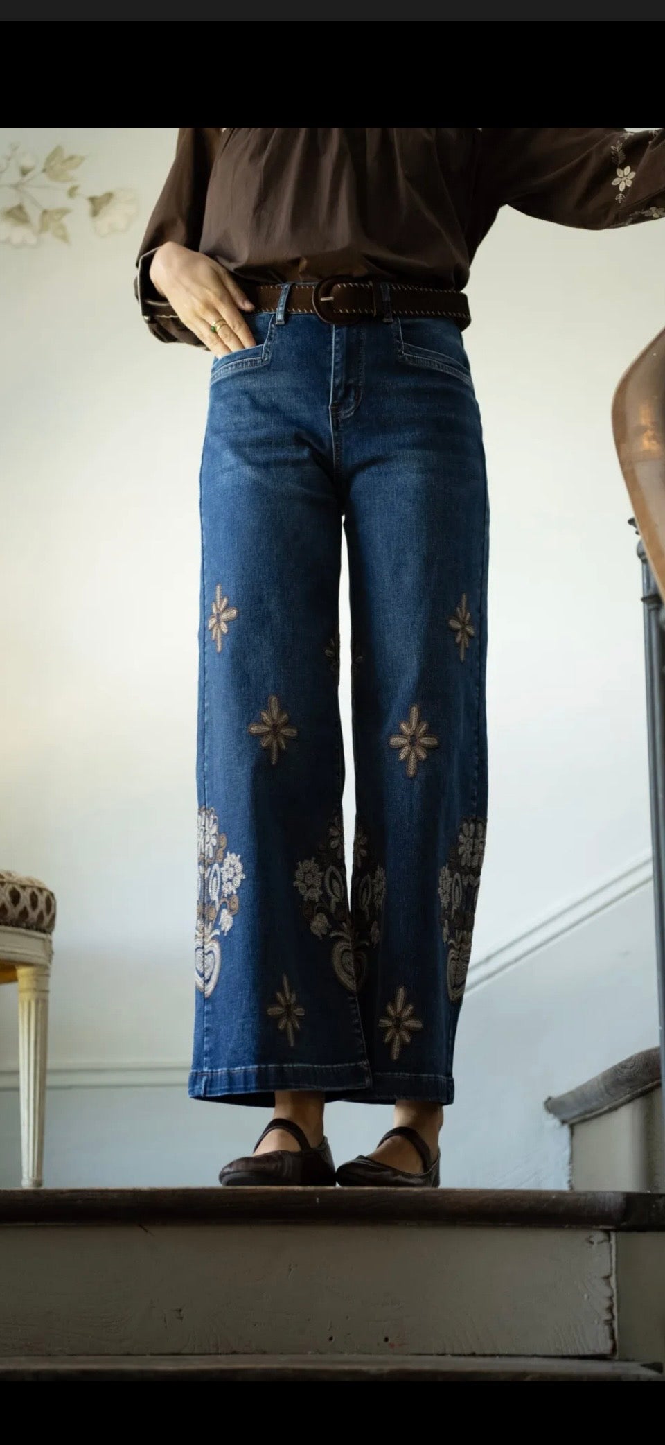 Jeans Maison Onado- H8010 med bälte