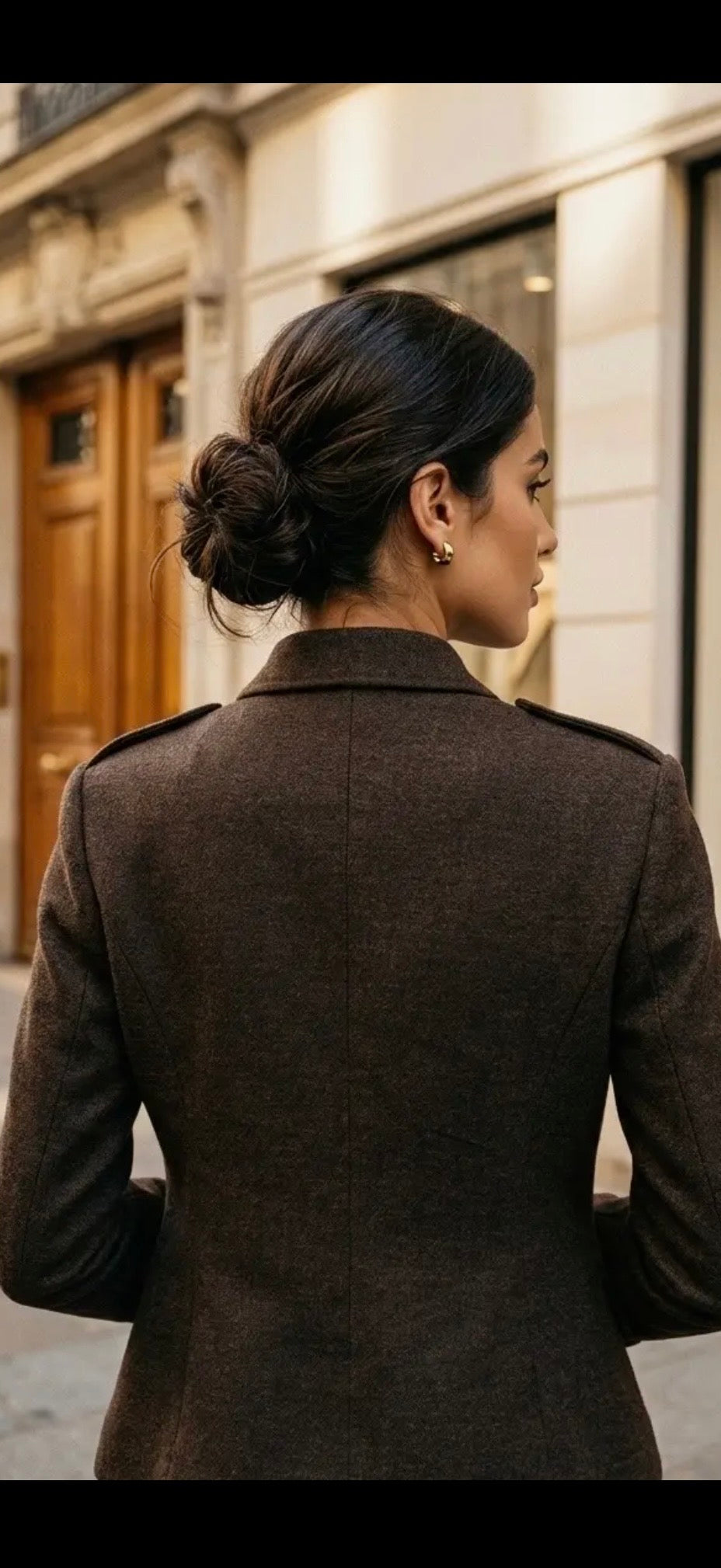 Officer Kavaj med guldknappar- Ofelia Brun