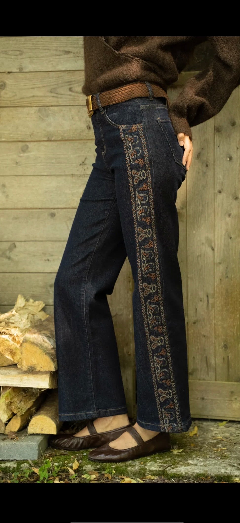 Jeans Maison Onado- H8031 med bälte