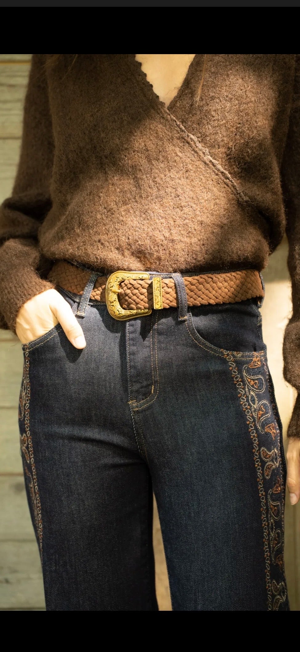 Jeans Maison Onado- H8031 med bälte