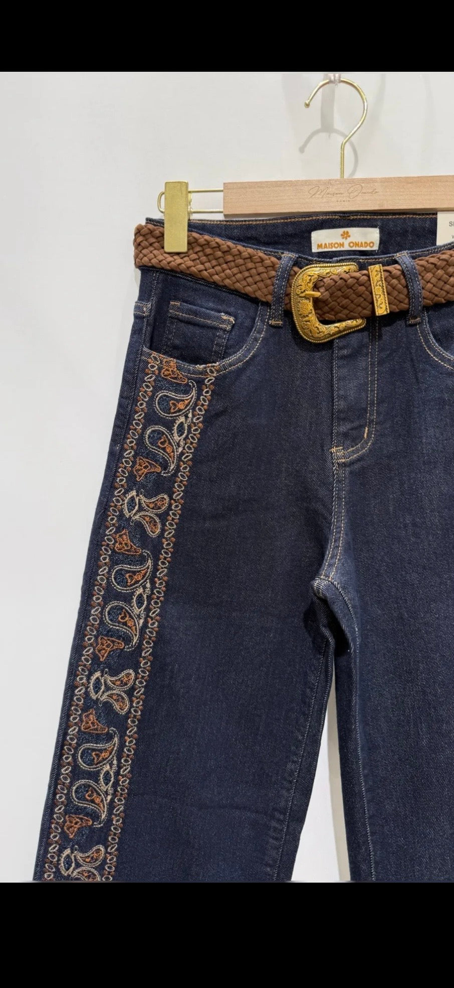 Jeans Maison Onado- H8031 med bälte