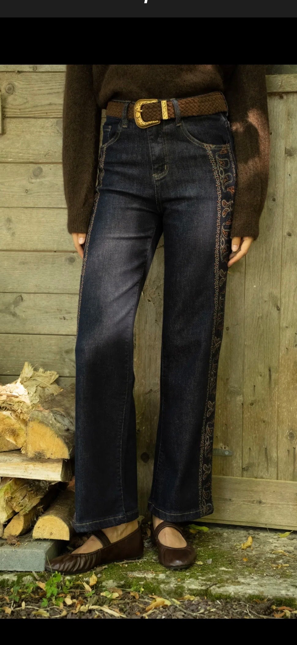 Jeans Maison Onado- H8031 med bälte