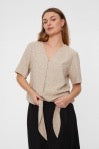 Knytblus Linne FREEQUENT FQLava- 204238 Sand Melange