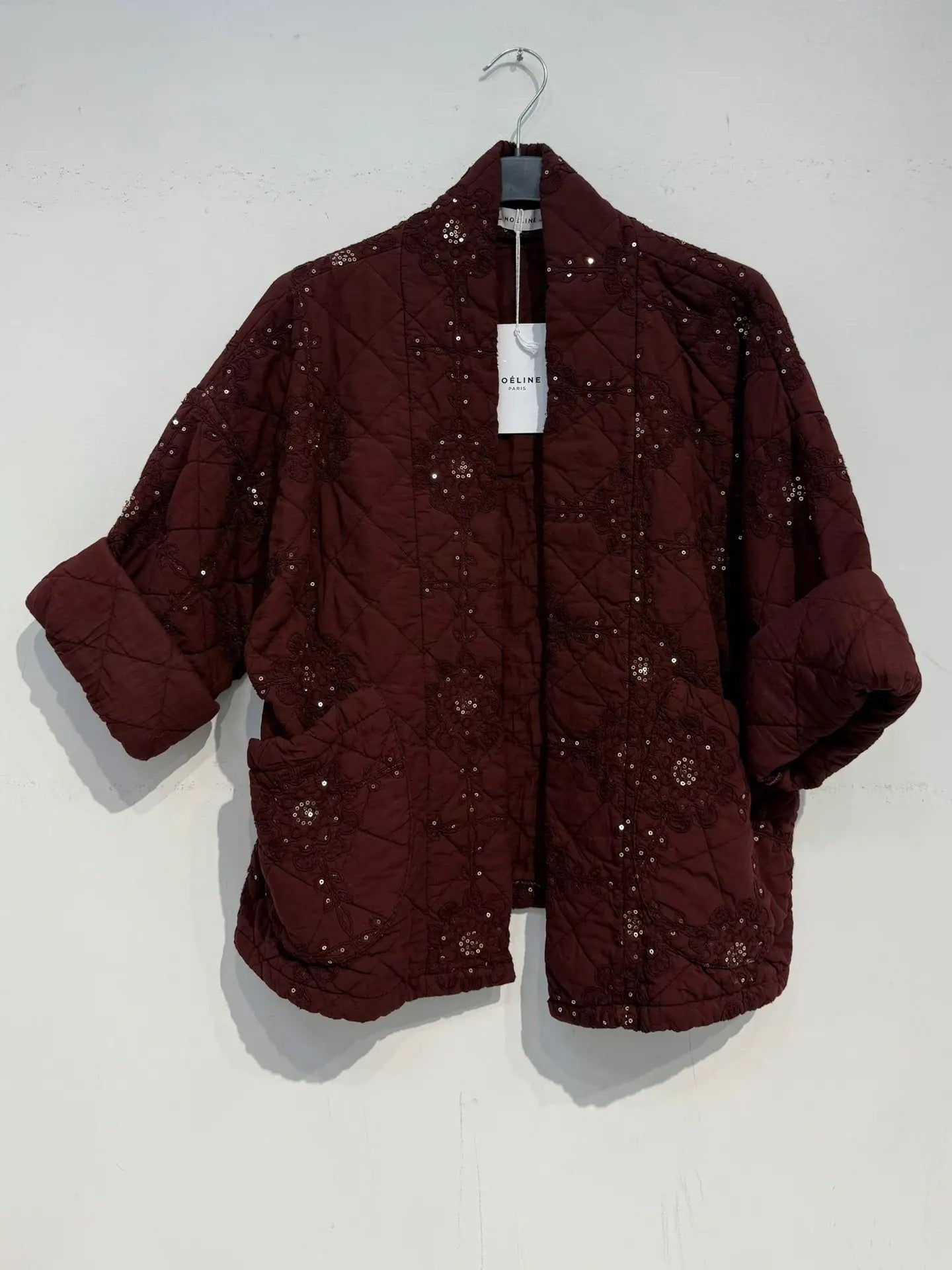 Quiltad jacka med paljetter- Jean Bordeaux