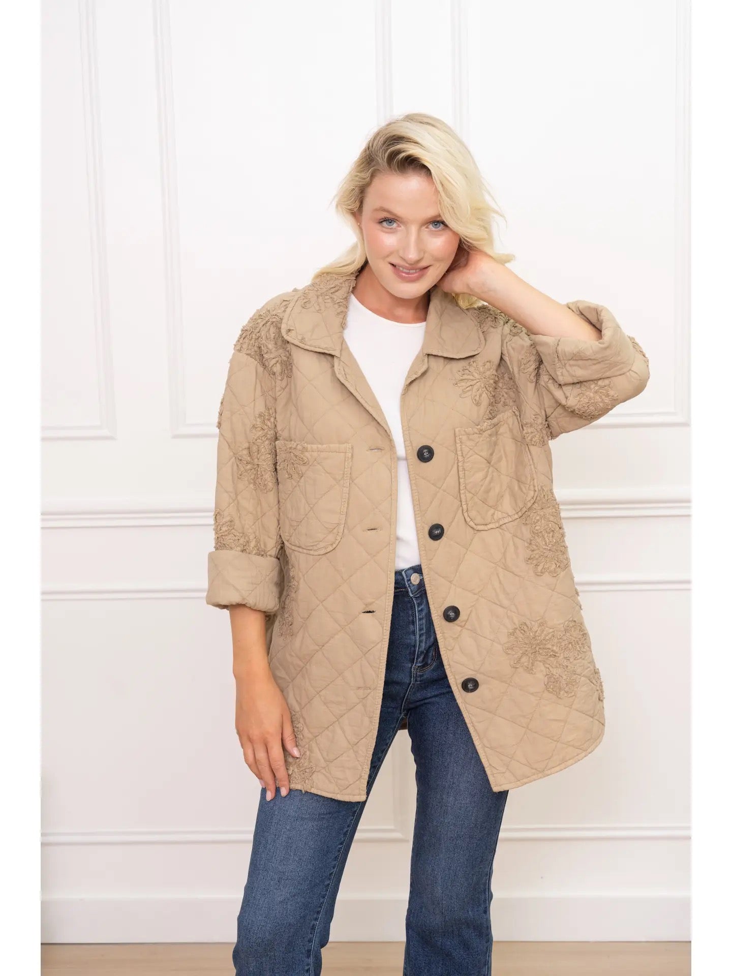 Quiltad Jacka- Majken Beige