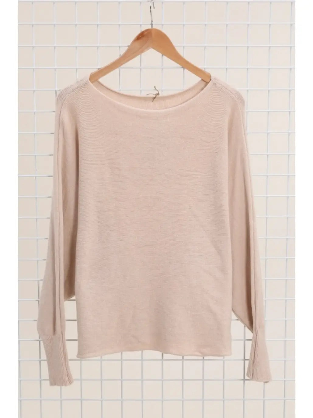 Mjuk Tröja med liten pingvinärm- Lowis Beige