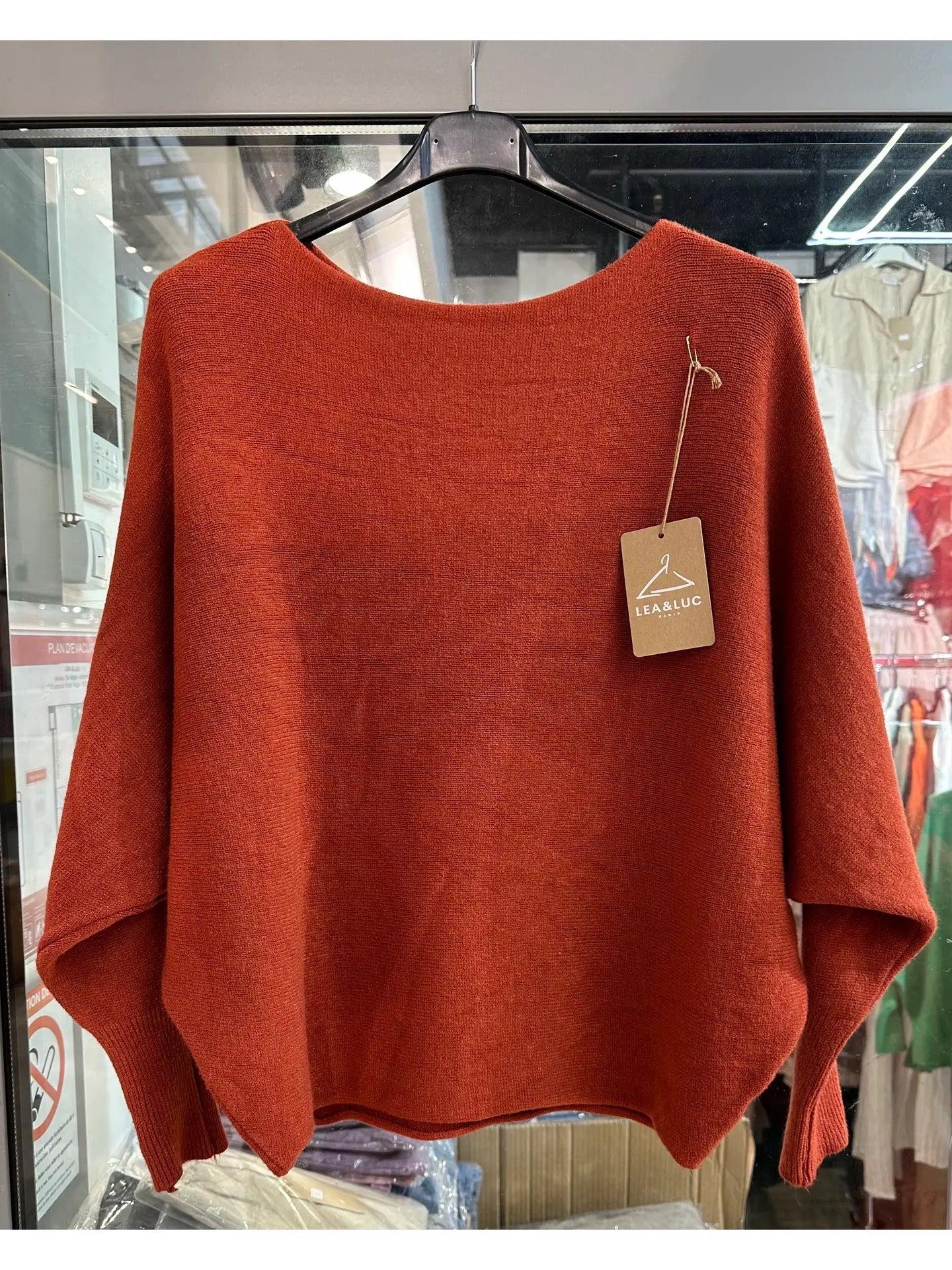Mjuk Tröja med liten pingvinärm- Lowis Terracotta