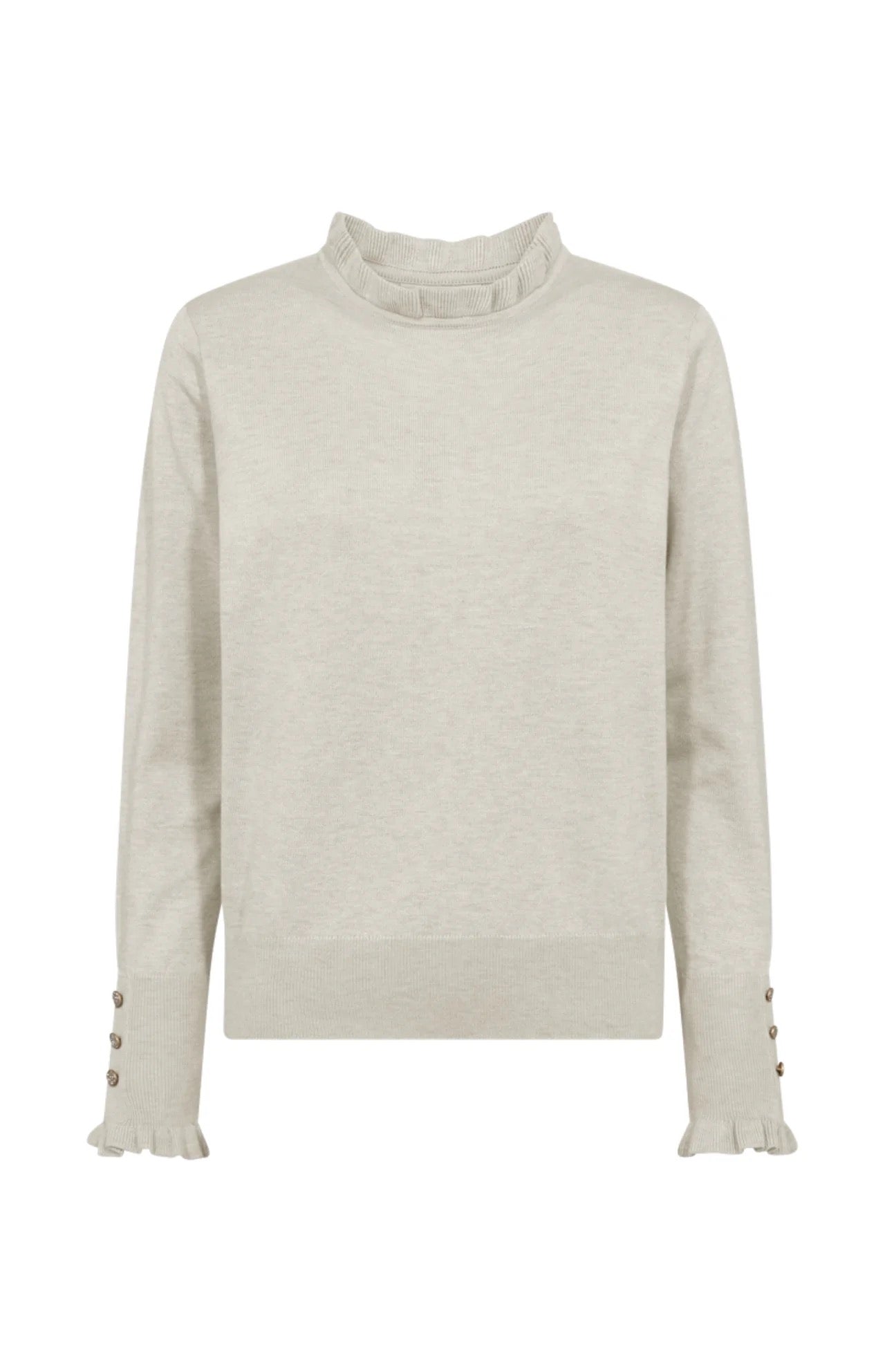 Finstickad Tröja FREEQUENT FQKatie- 205095 Moonbeam Melange