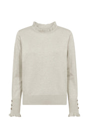 Finstickad Tröja FREEQUENT FQKatie- 205095 Moonbeam Melange