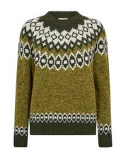 Lovikatröja FREEQUENT FQNovala- 206810 Golden Lime/ Kombu Green