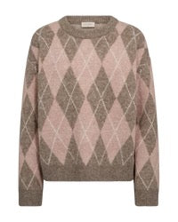 Tröja FREEQUENT FQGrsargyle- 207137 Desert Taupe/ Pale