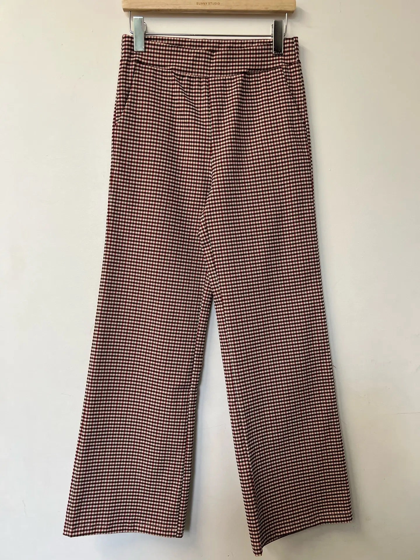 Rutig vid byxa- Rosa