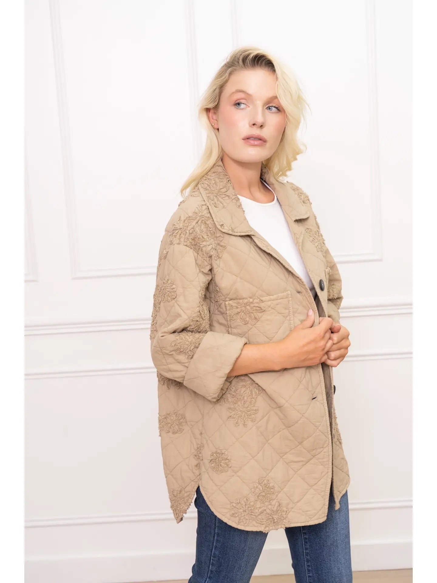 Quiltad Jacka- Majken Beige