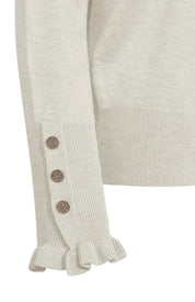 Finstickad Tröja FREEQUENT FQKatie- 205095 Moonbeam Melange