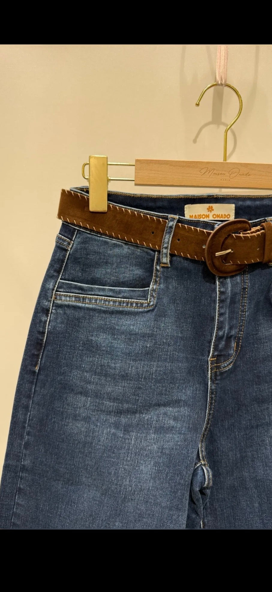 Jeans Maison Onado- H8010 med bälte