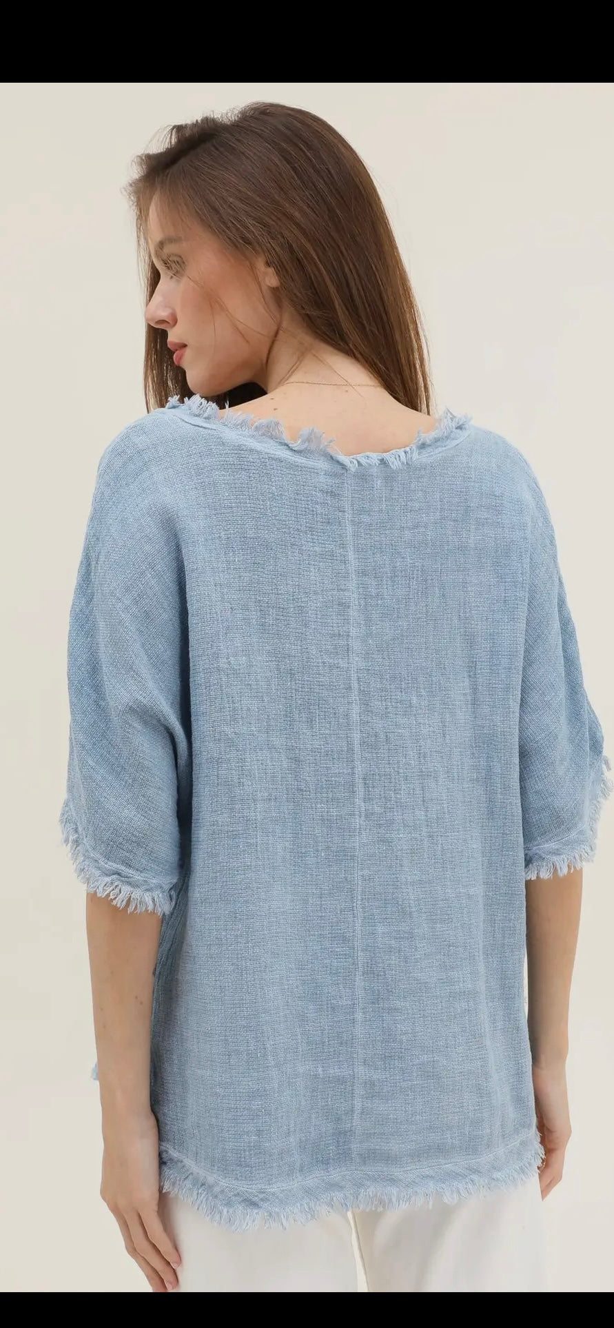 Topp 50% Bomull 50% Linne- Lorena Gammelrosa