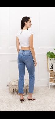 Jeans Folyrose Ankel- 6306 Blå