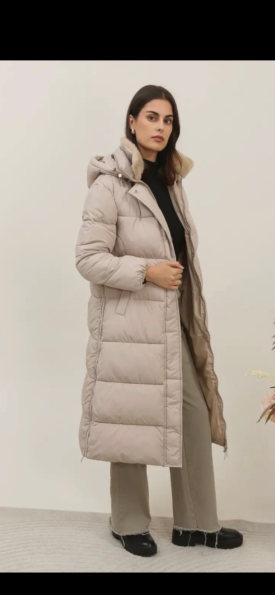 Dunjacka Lång- Dunafka Beige