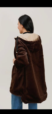 Vändbar Parkas med päls- Paloma Beige