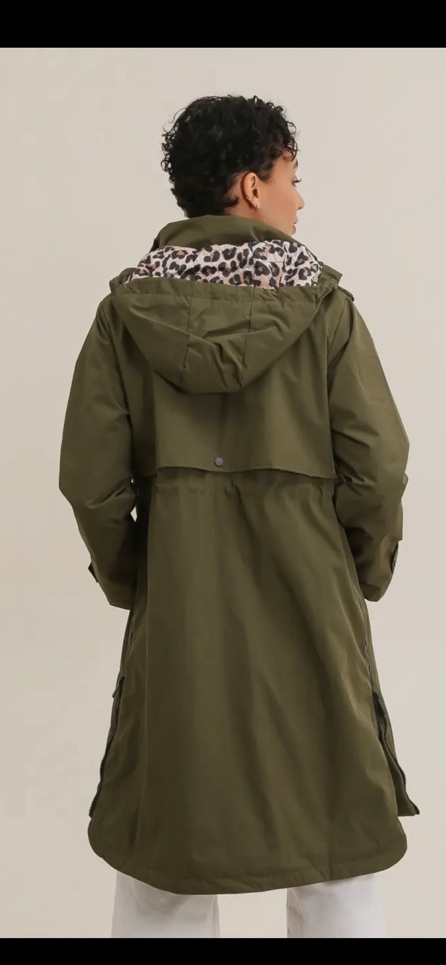 Leopardfodrad Regnjacka- Regina Kakhi