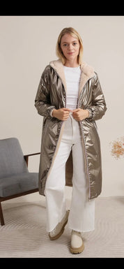 Vattenavvisande Parkas vändbar- Verona Beige