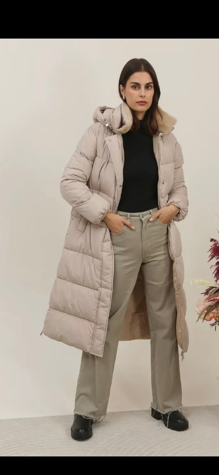 Dunjacka Lång- Dunafka Beige