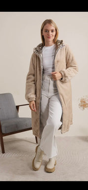 Vattenavvisande Parkas vändbar- Verona Beige