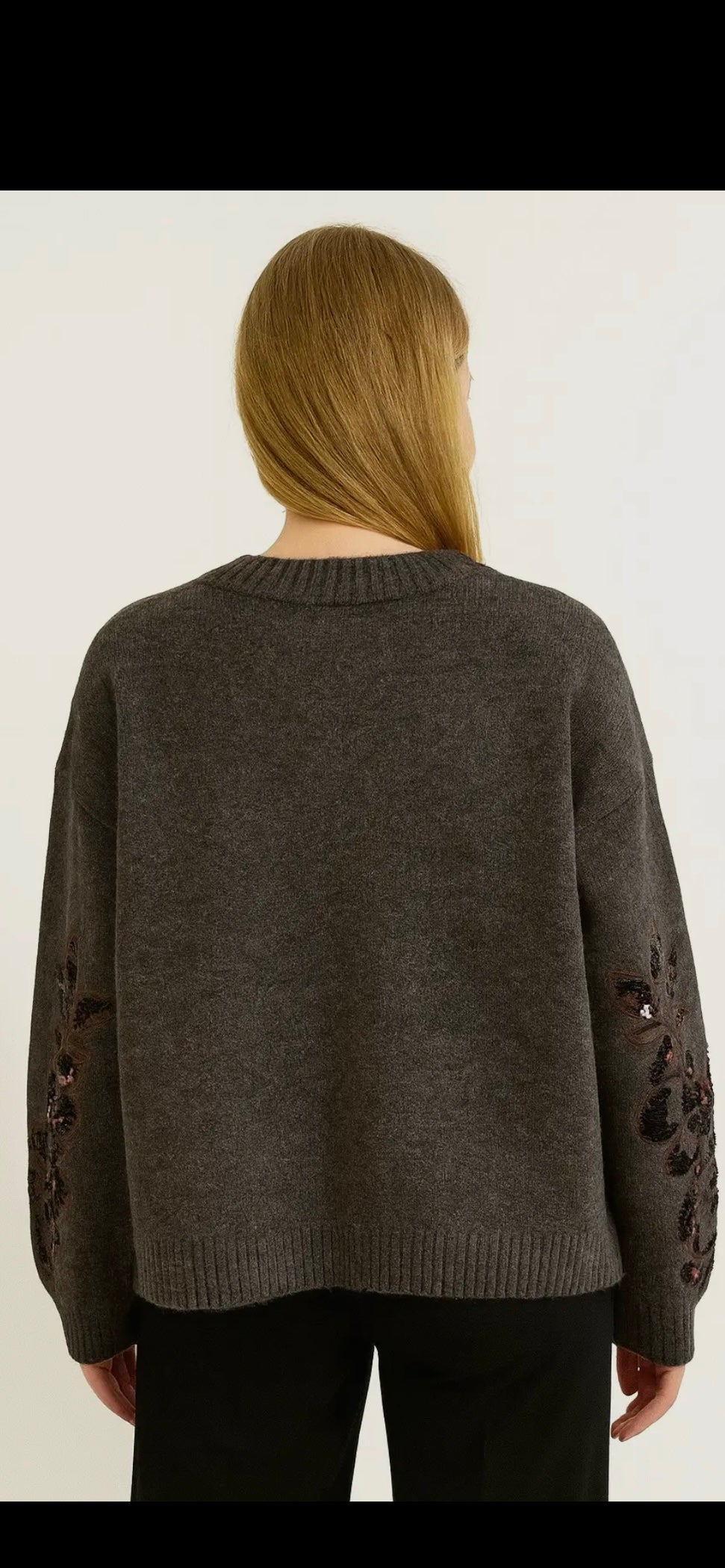 Tjock stickad tröja- Bella Brun