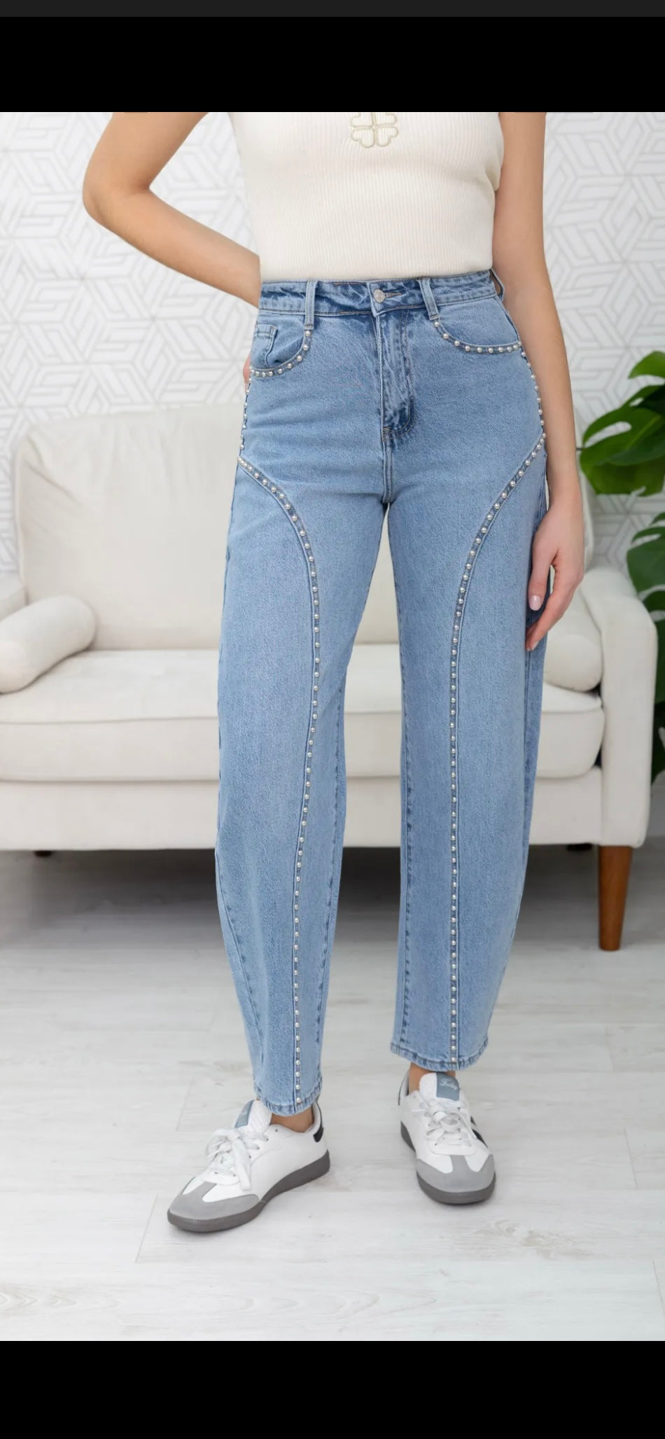 Jeans Folyrose Pärlor- 5533