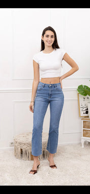 Jeans Folyrose Ankel- 6306 Blå