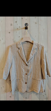 Kort Linnekavaj 100% Linne- Mimmi Beige