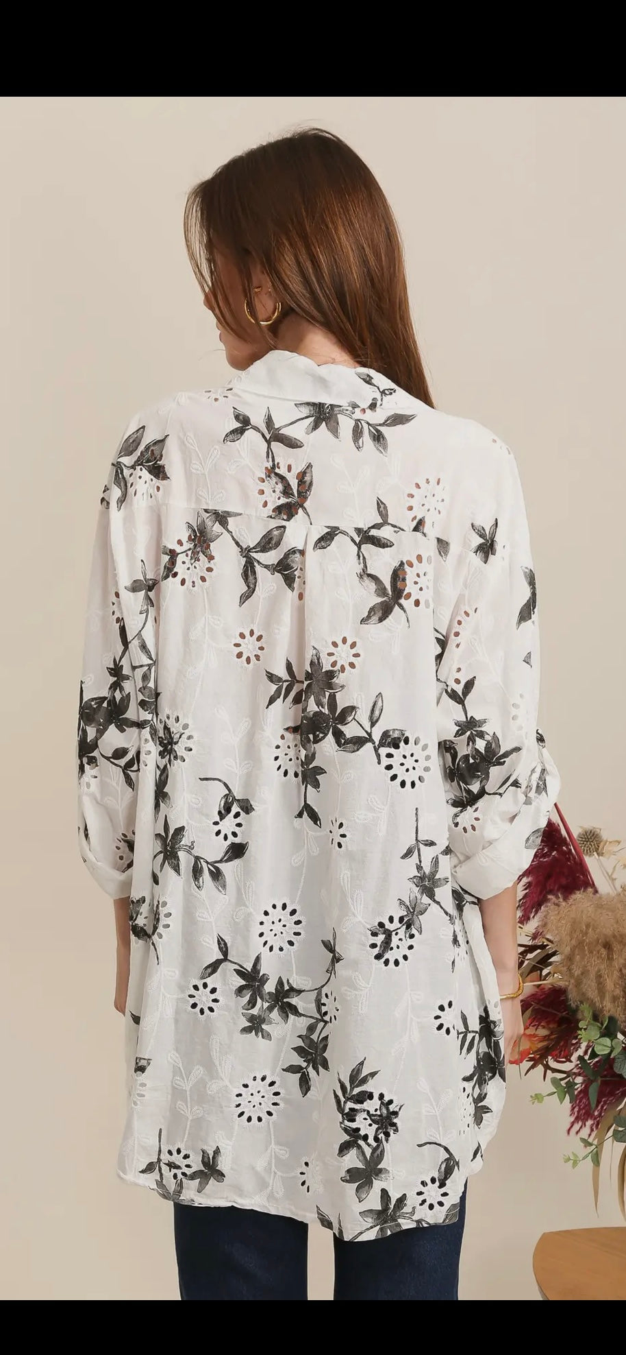 Oversize Skjorta 100% Bomull- Bianca Svart