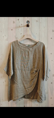 Linne blus 100% Linne- Leva Mullvad