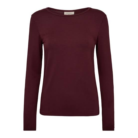 Långärmad T-Shirt FREEQUENT FQLiana- 205298 Bordeaux