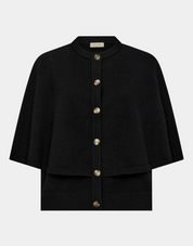 Poncho Tröja FREEQUENT- FQCappa Cardigan 211472 Black