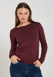 Långärmad T-Shirt FFREEQUENT- FQLana 205298 Port Royale/ Bordeaux