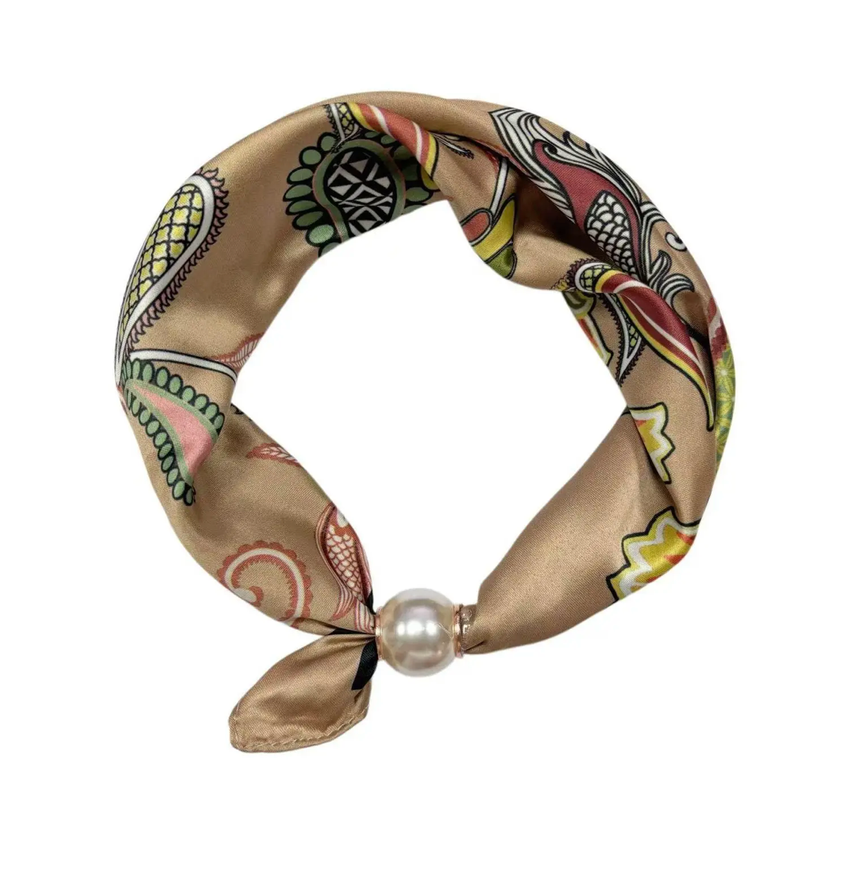 OBS. lev 11/9 .Scarves med magnetpärla- CLOE 1032 Taupe