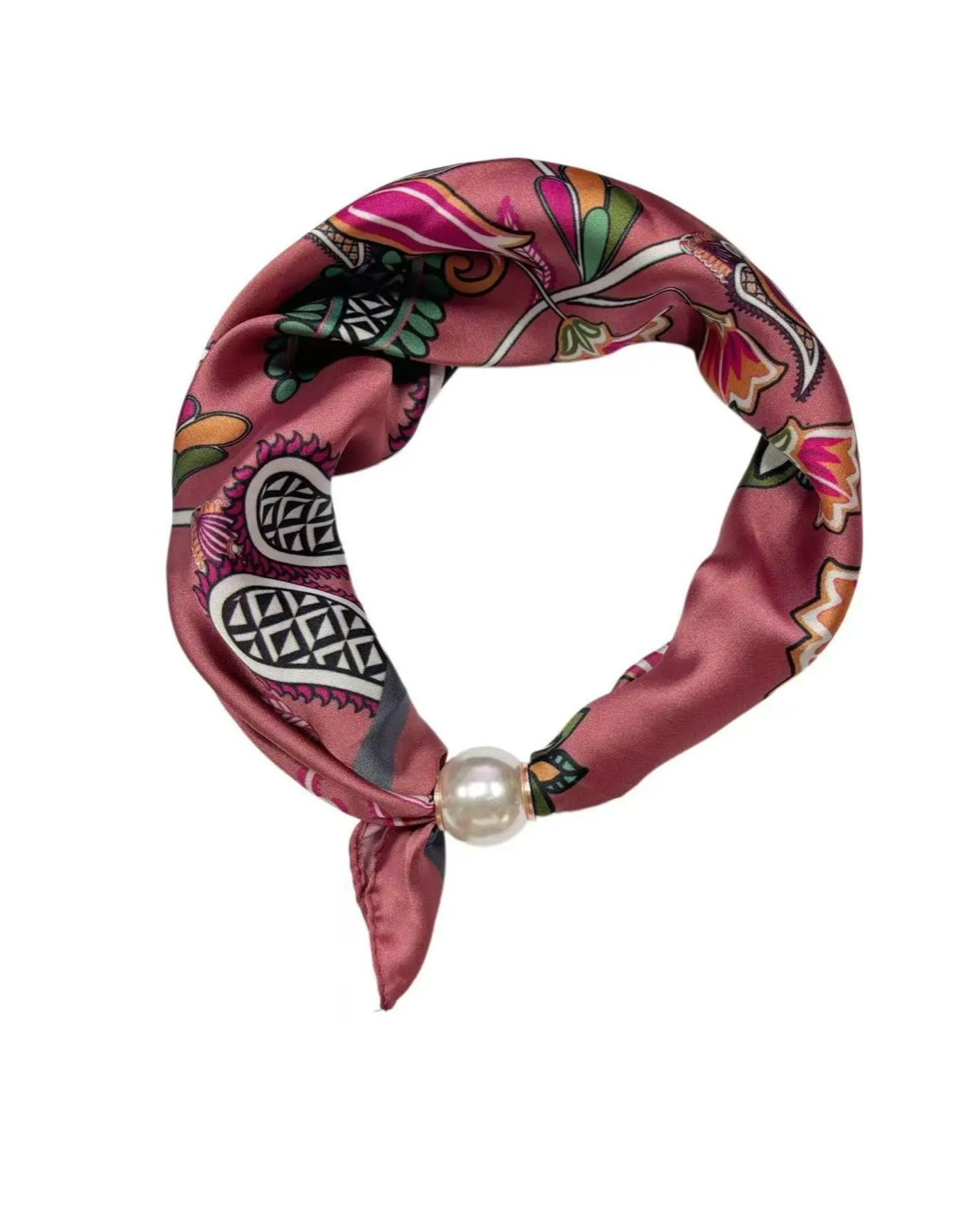 OBS. lev 11/9 .Scarves med magnetpärla- CLOE 1032 Gammelrosa