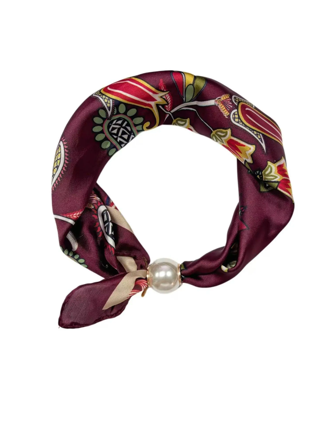 OBS. lev 11/9 .Scarves med magnetpärla- CLOE 1032 Bordeaux