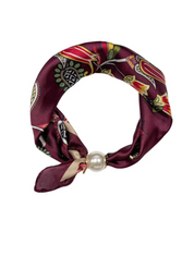 OBS. lev 11/9 .Scarves med magnetpärla- CLOE 1032 Bordeaux