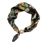 OBS. lev 11/9 .Scarves med magnetpärla- CLOE 1034 Khakigrön