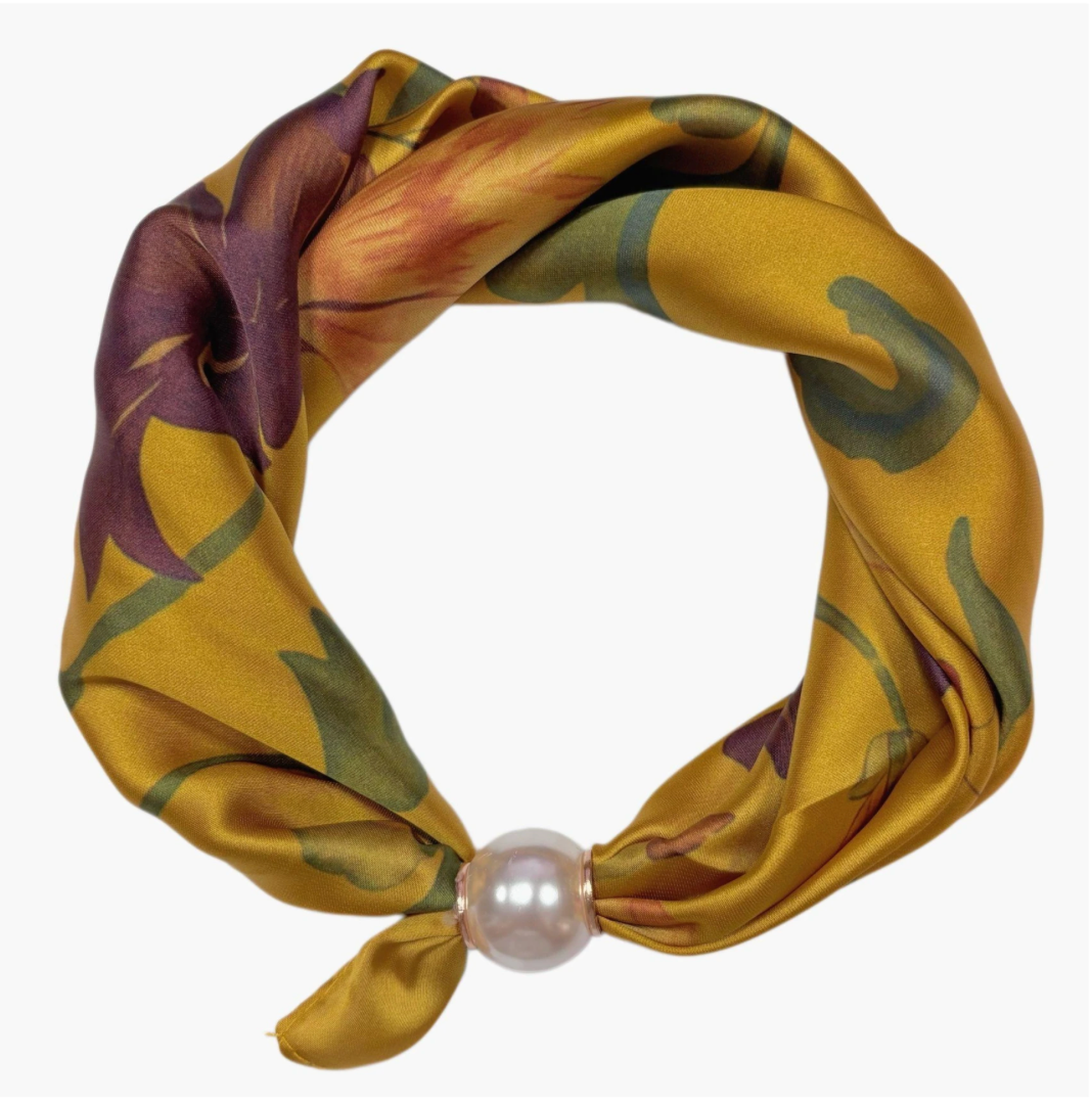 OBS. lev 11/9 .Scarves med magnetpärla- CLOE 1035 Kamel