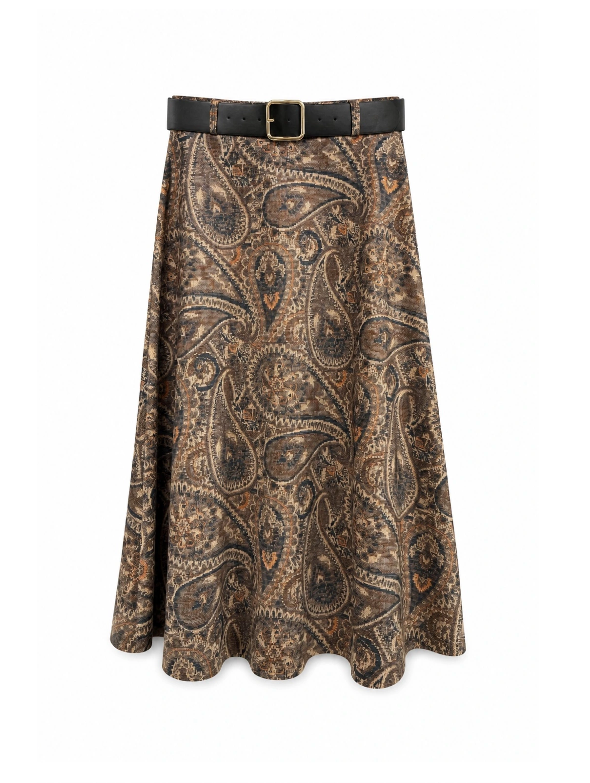 Paisley Mönstrad Minikjol- Paris Brun