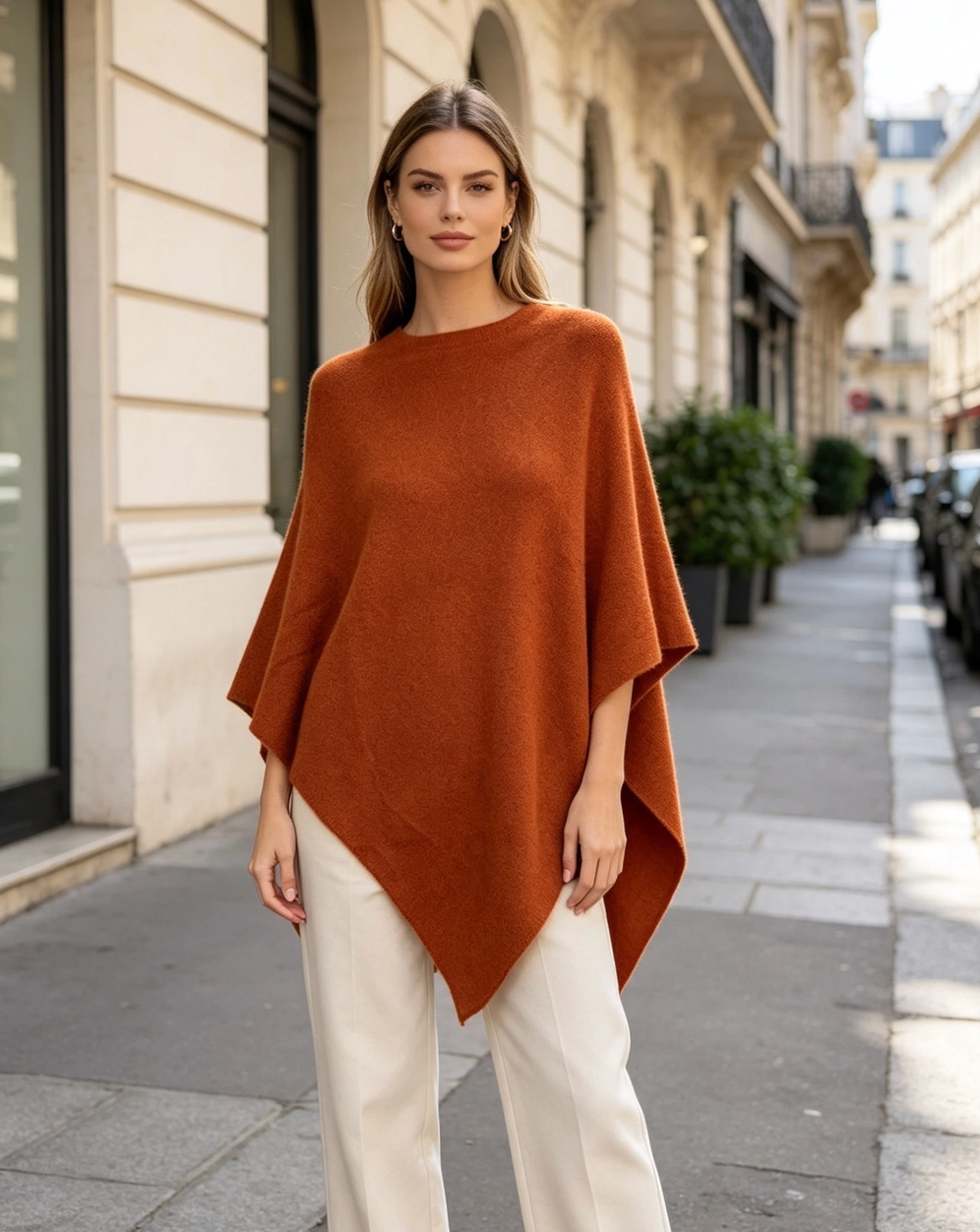 Poncho med Babyalpacka ull- Bodil Roströd