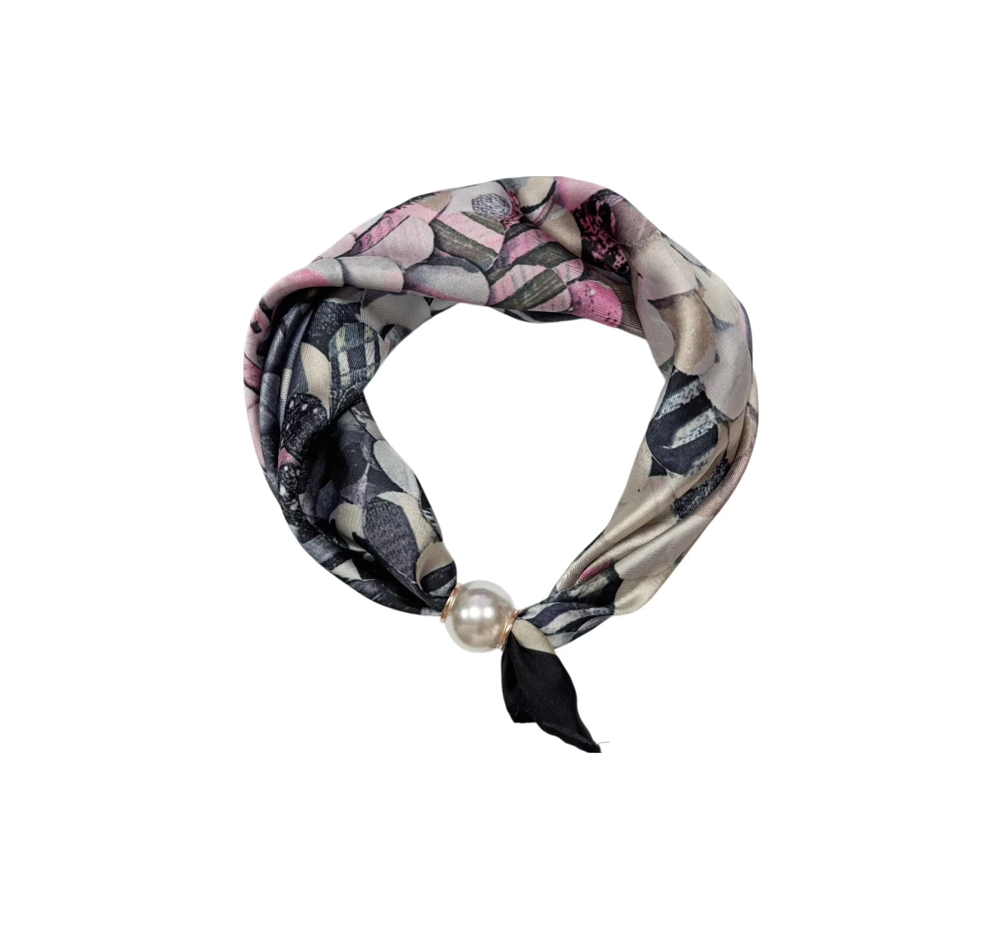 Scarves med magnetpärla- CLOE 1030 Svart