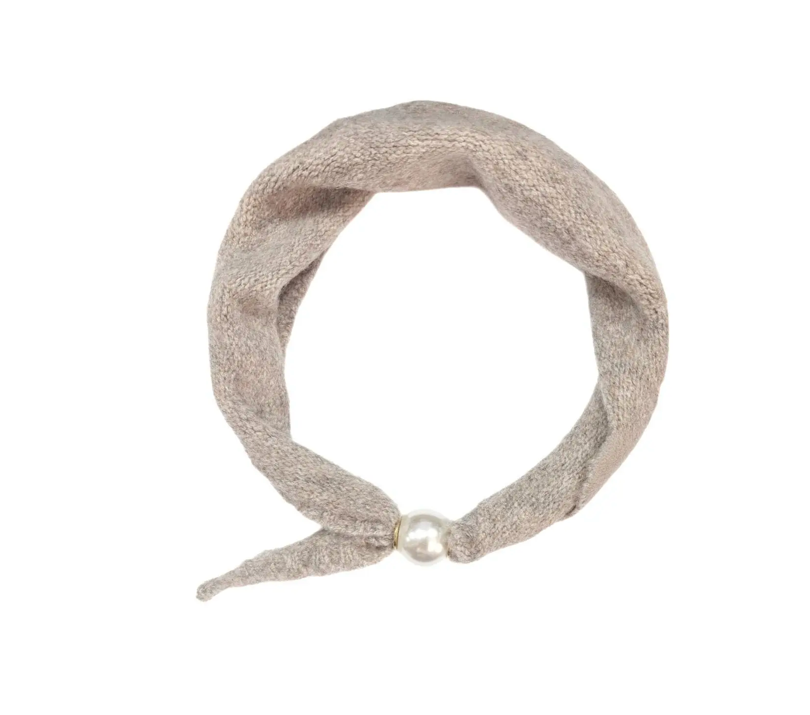 Stickad Scarves med Magnetpärla- Pacha Taupe