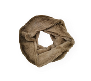 Tubsjal i fuskpäls- Elli Taupe