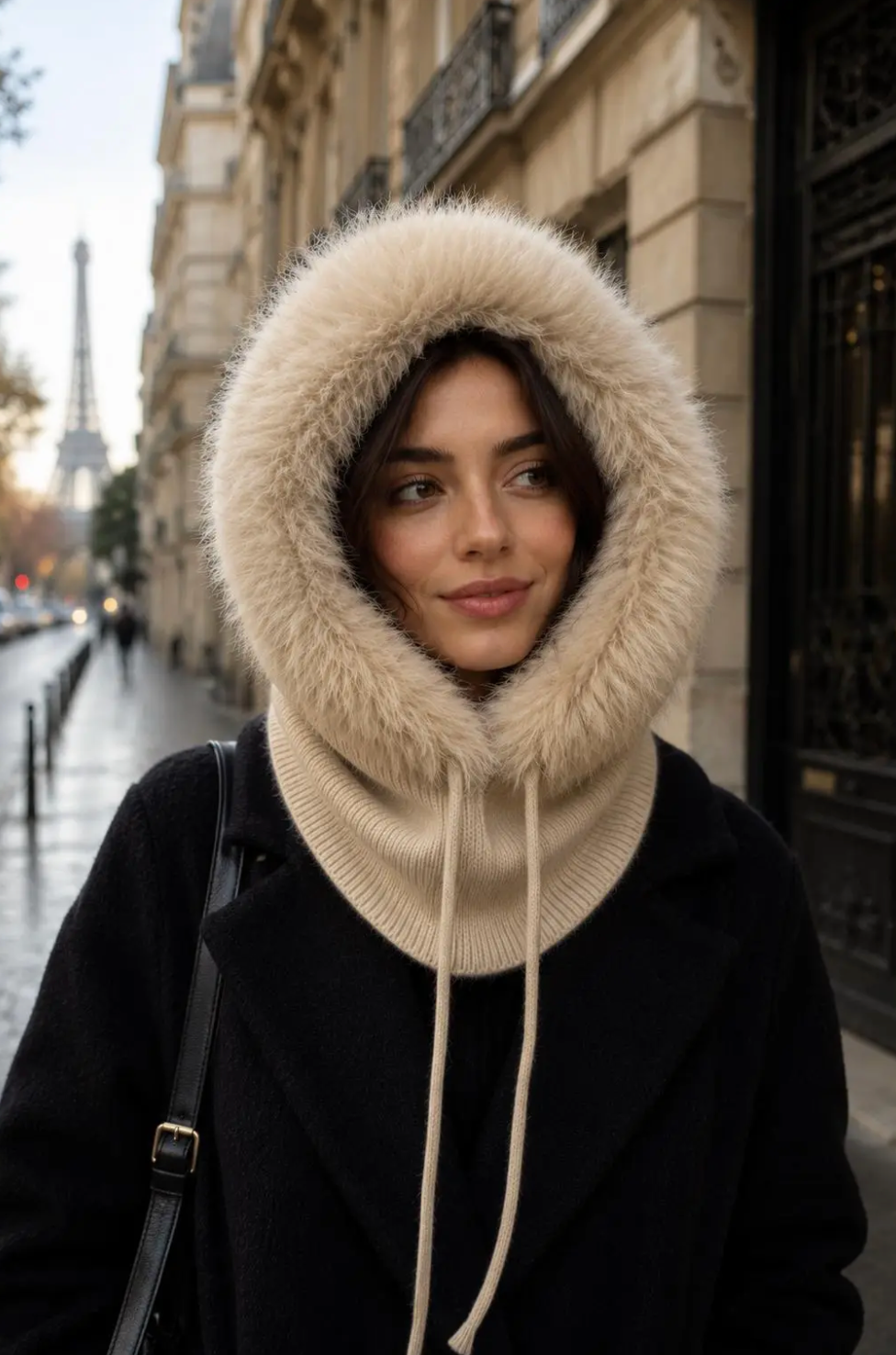 Balaklava med Fuskpäls- Belinda Beige