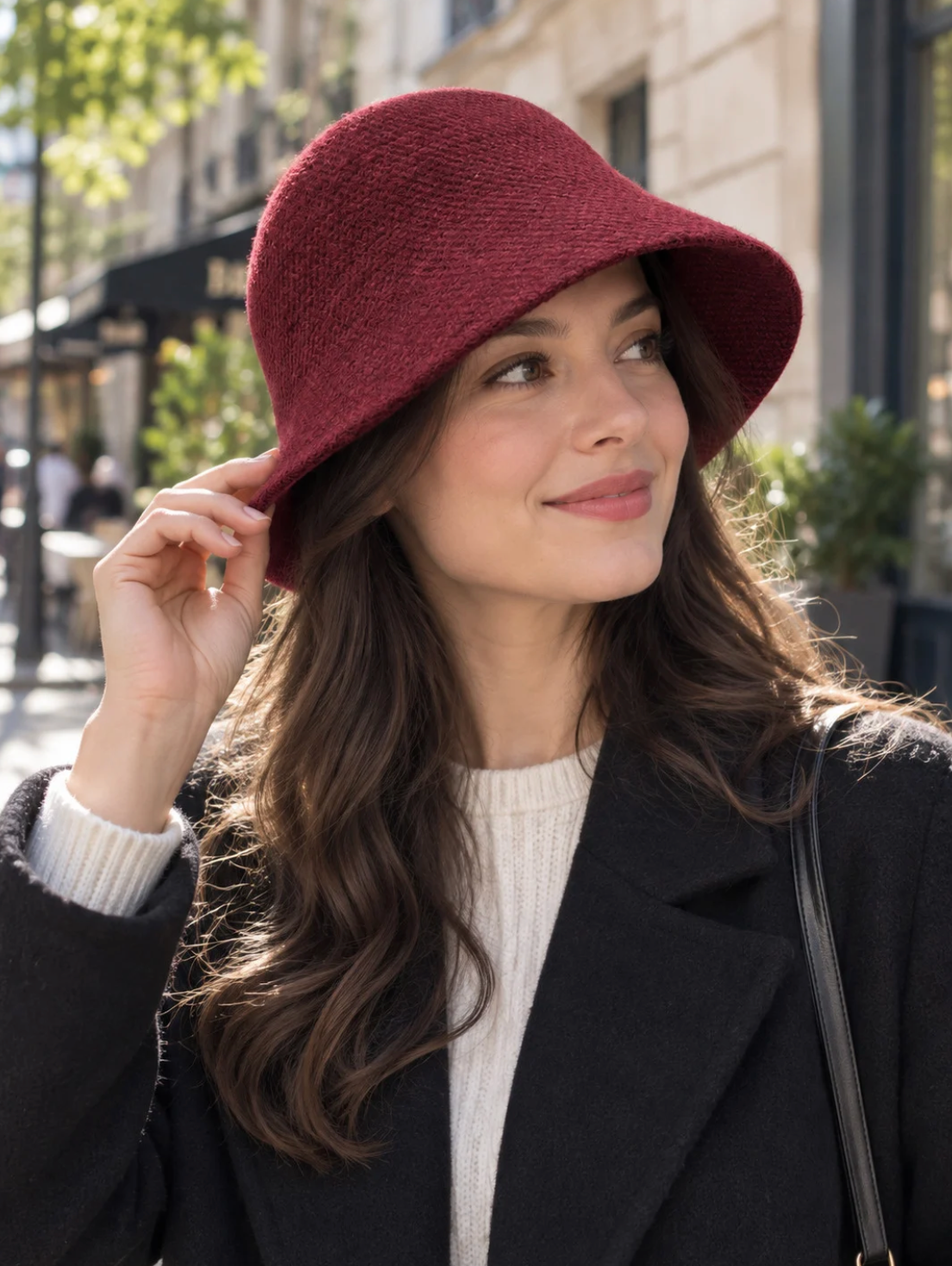 Värmande Bucket Hatt- Ylva Bordeaux