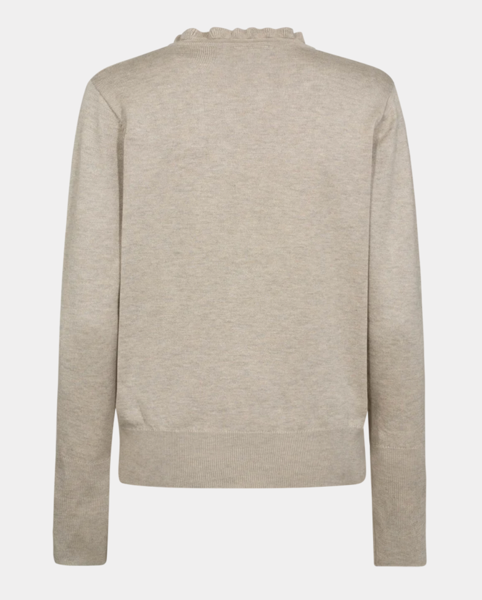 Tröja FREEQUENT- FQKatie Pullover 206462 Moonbeam Melange/ Beige